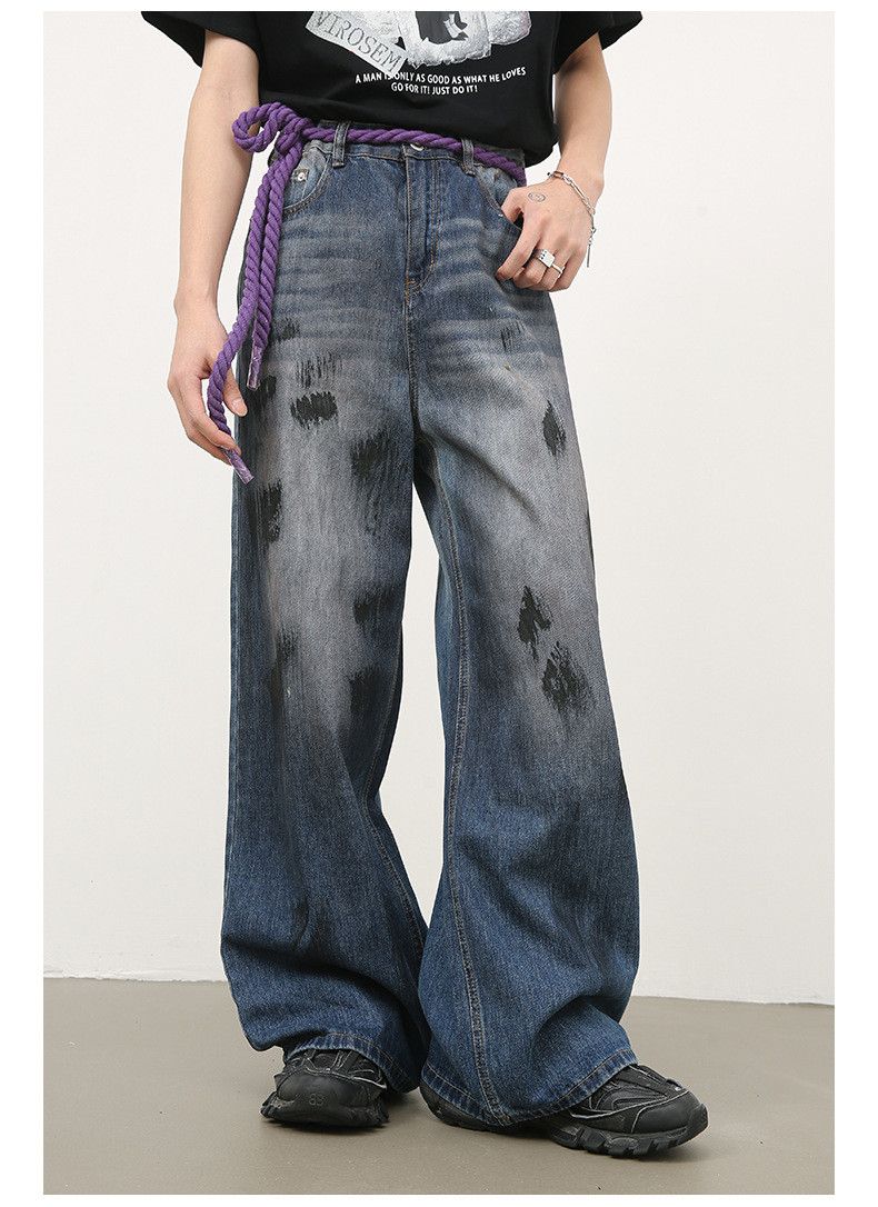 Japanese Brand × Jean American high street retro ink-splashed jeans for men Size US 32 / EU 48 - 4 Thumbnail