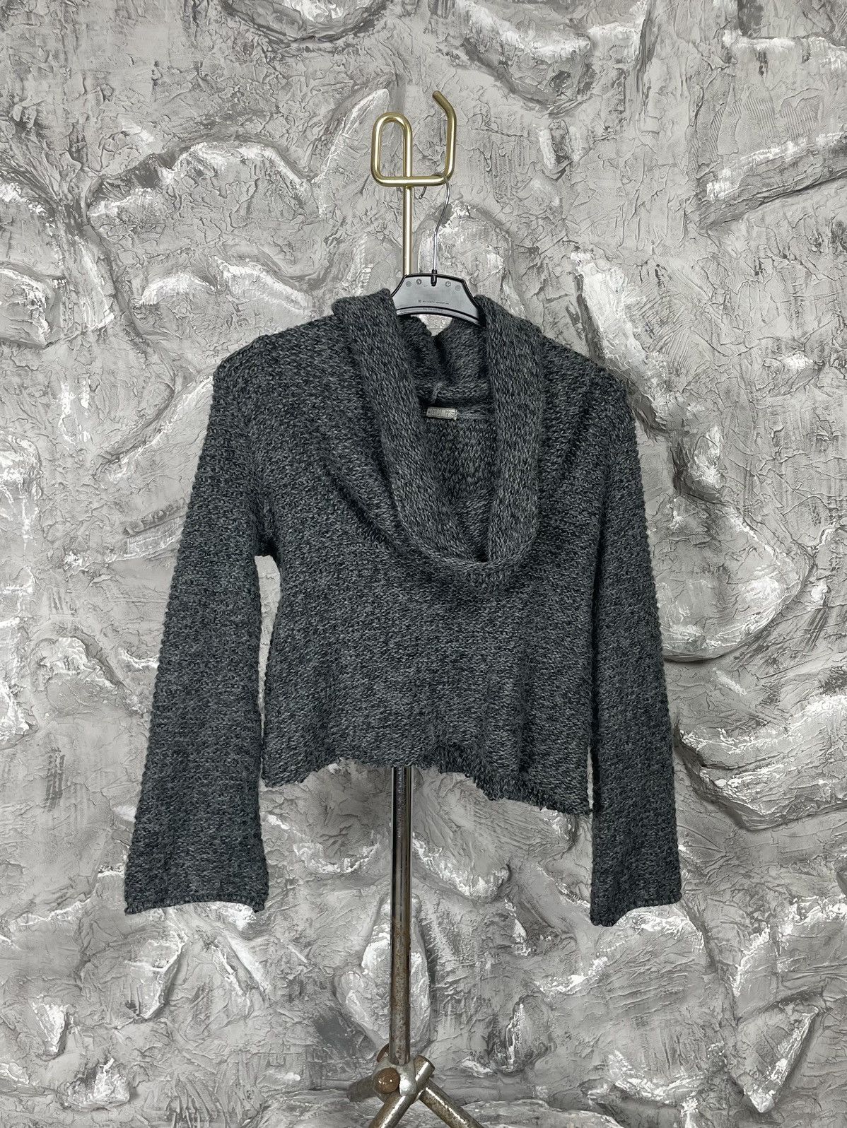 Hysteric Glamour × Japanese Brand 2000s Y2K Wide Neck Cropped Sweater Junya Watanabe Style Size M / US 6-8 / IT 42-44 - 2 Thumbnail