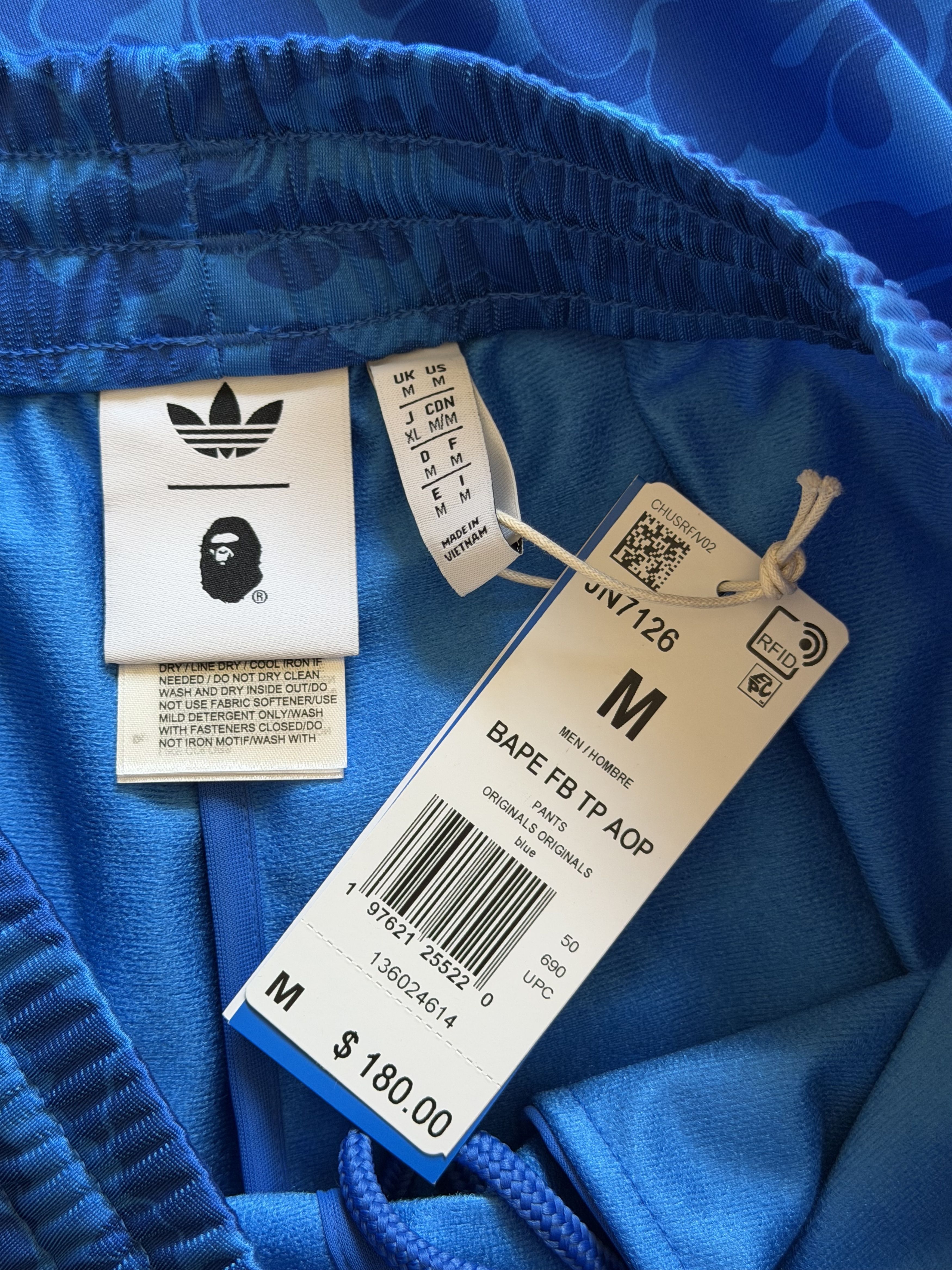 Adidas × Bape Bape Adidas All Over Print Track Pants in Blue Size US 32 / EU 48 - 6 Thumbnail