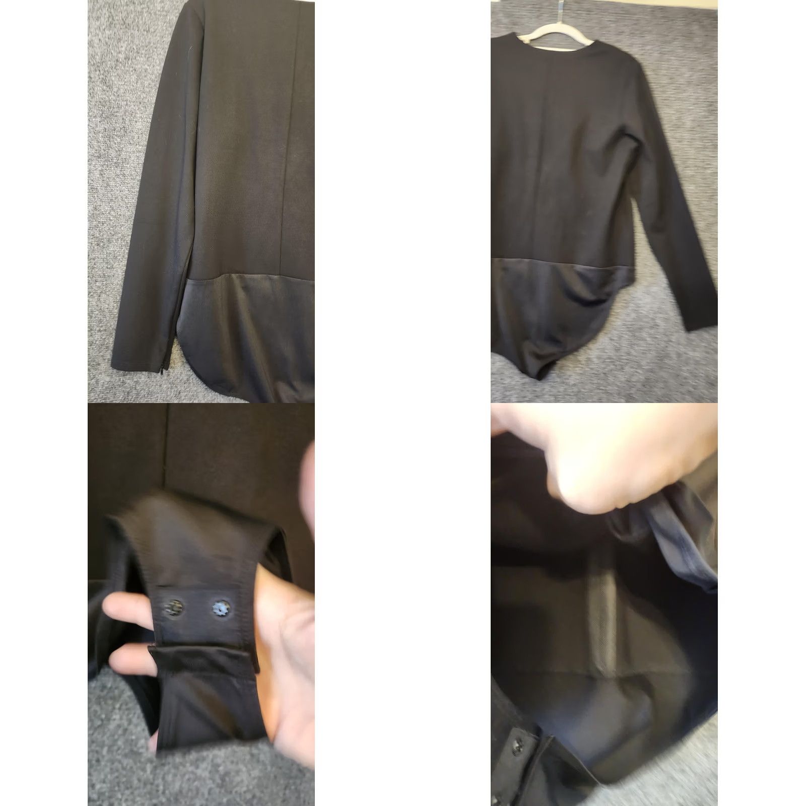 Vintage Chico's Black Label Bodysuit Womens 2 Black Long Sleeve V Neck Snap Gusset Top Size XS / US 0-2 / IT 36-38 - 9 Thumbnail