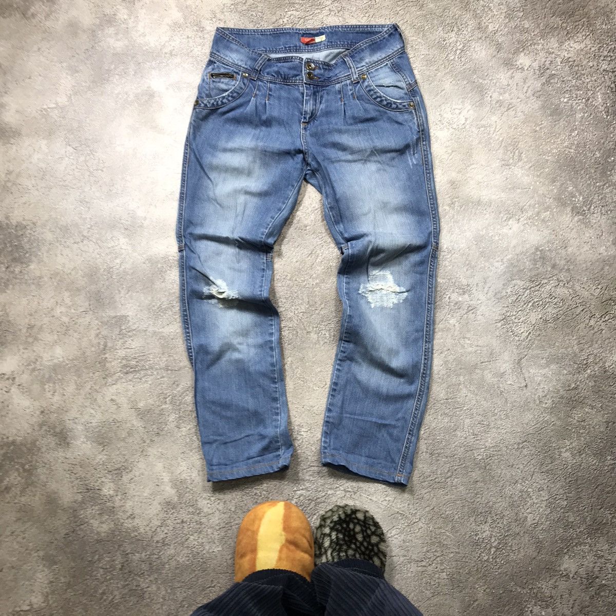 Vintage Vintage Y2K Distressed Baggy Jeans Grunge Skate Thrashed 30 Size 30" / US 8 / IT 44 - 1 Thumbnail