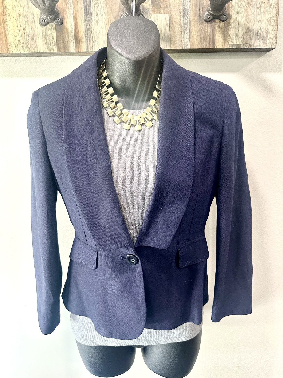 See by Chloe See By Chloe Navy Fitted Blazer Size XS / US 0-2 / IT 36-38 - 2 Thumbnail