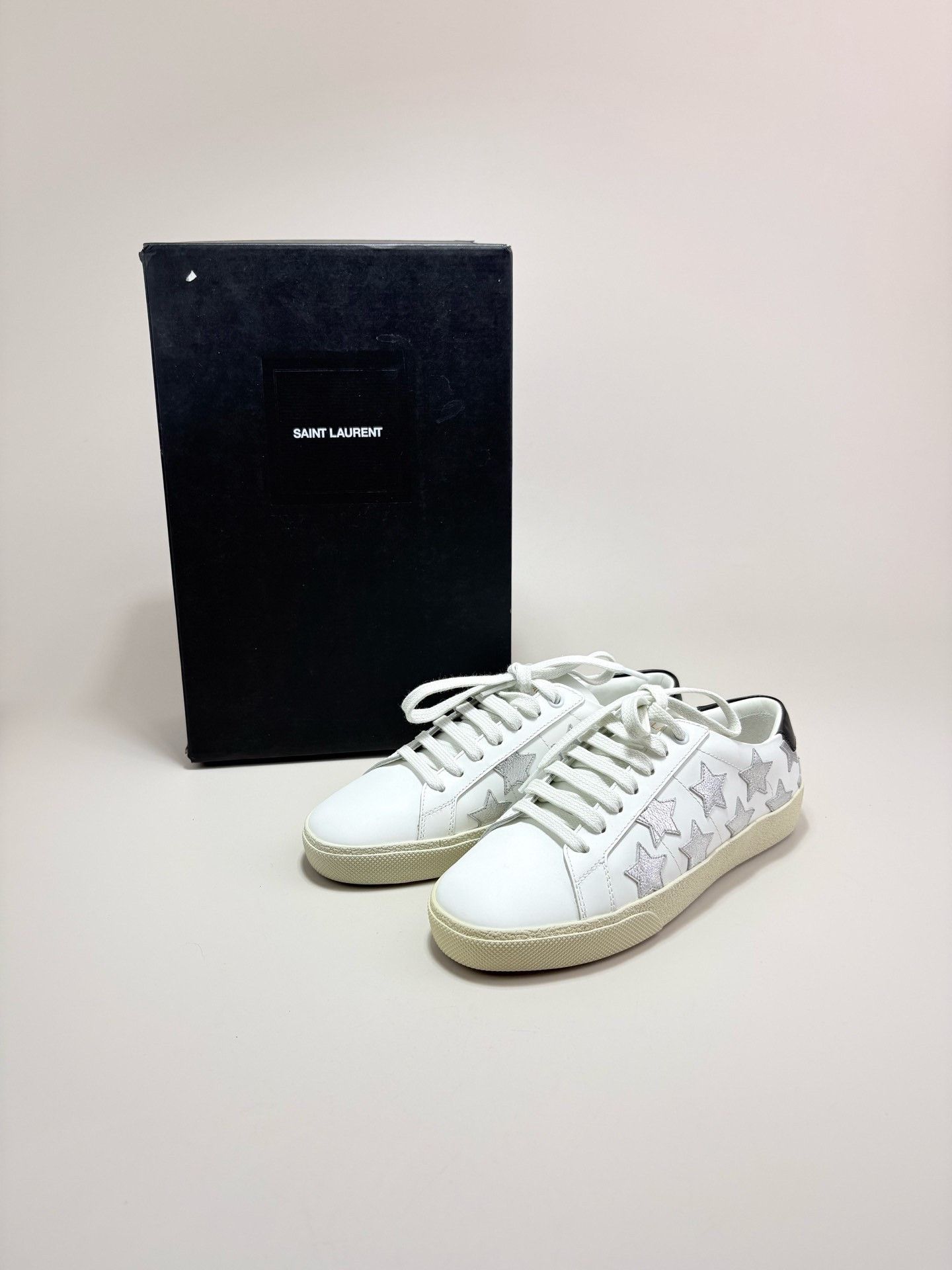 Saint Laurent Paris Saint Laurent SLP Star Low-Top Sneakers Size US 4 / IT 34 - 1 Thumbnail