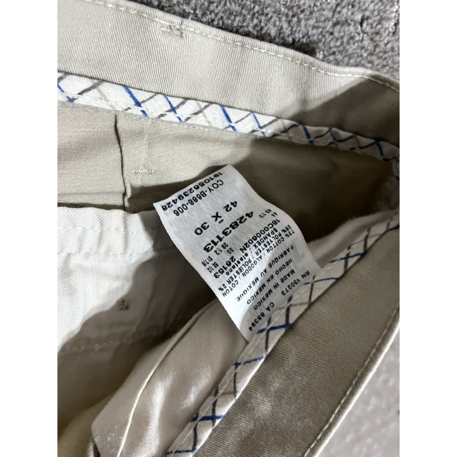 Lee Lee Pants Men 36x30 Beige Total Freedom Relaxed Fit Straight Leg Stretch Dress Pants Size US 36 / EU 52 - 6 Thumbnail