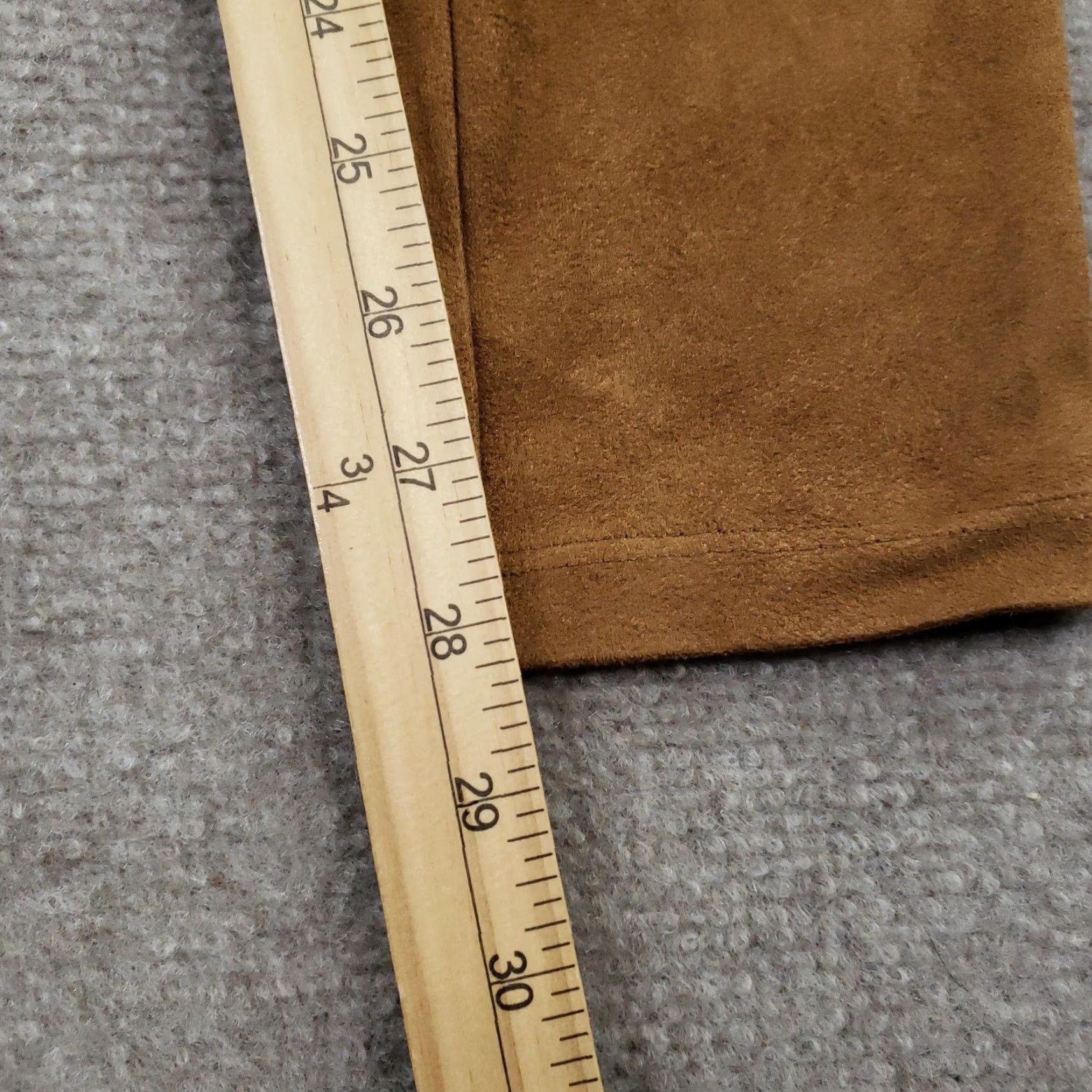 J.McLaughlin J.McLaughlin Leggings Womens Small Brown Faux Suede High Rise Pull On Stretch Size 28" / US 6 / IT 42 - 3 Thumbnail