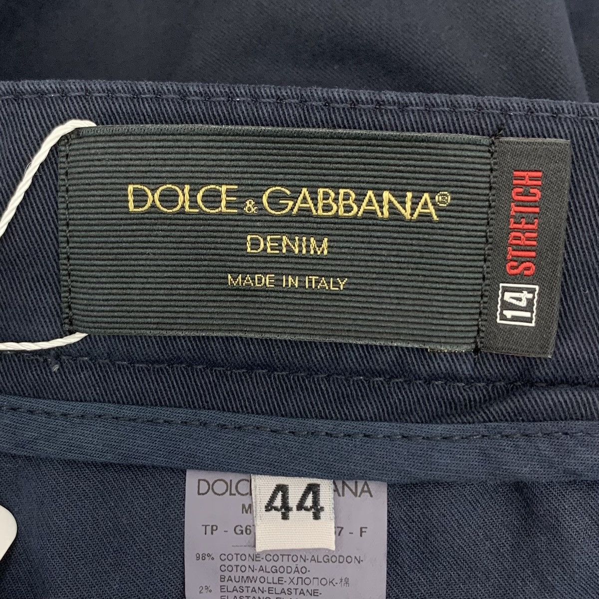 Dolce & Gabbana Dolce & Gabbana Dark Blue Crown Bee Cotton Denim Pants K26WX Size US 30 / EU 46 - 7 Thumbnail