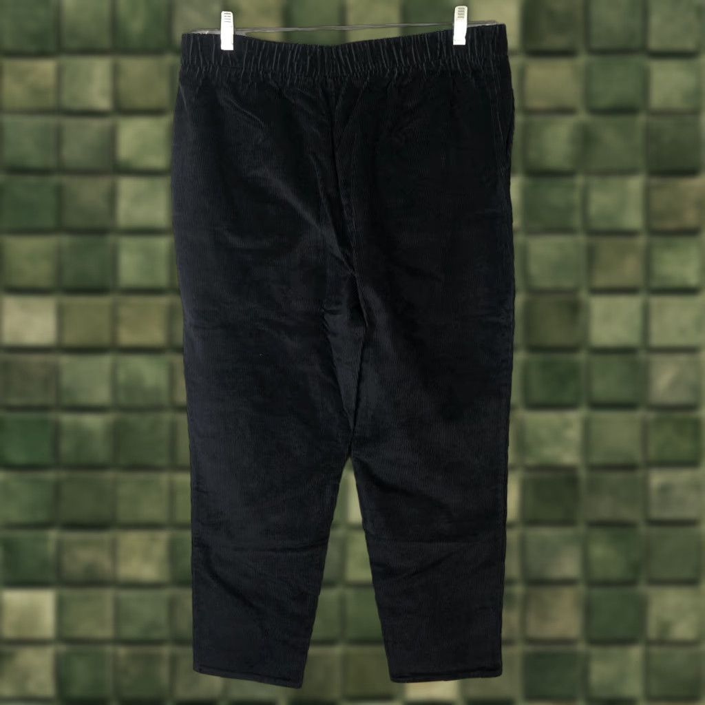 Denim & Co. Denim & Co. Pants Women L Black Corduroy Straight Leg Pull On Stretch Size 36" / US 14 / IT 50 - 1 Thumbnail