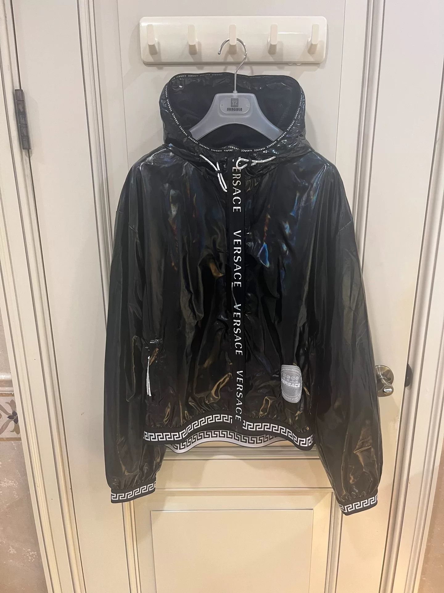Versace Versace Black Rainbow Reflective Hooded Jacket Size US M / EU 48-50 / 2 - 1 Thumbnail