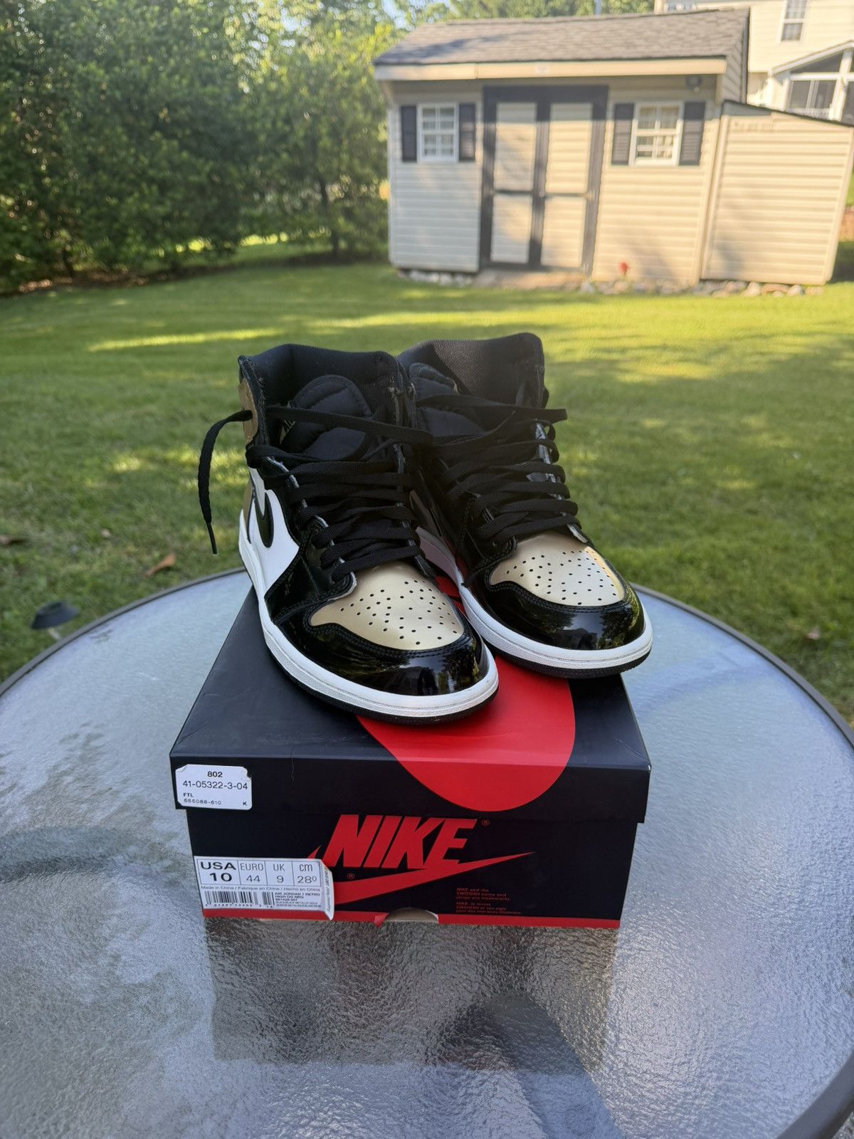 Nike Air Jordan 1 Retro High OG NRG ‘Gold Toe’ 2018 Size US 10 / EU 43 - 1 Thumbnail