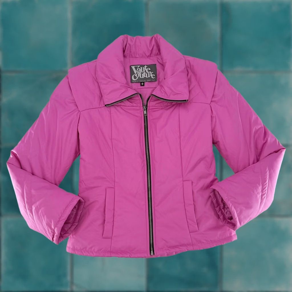 Vintage Vaute Couture The Urban Snow Coat Coat Pink M Women's Winter Casual Zip Vegan USA Size M Regular Long Sleeve Size M / US 6-8 / IT 42-44 - 1 Thumbnail