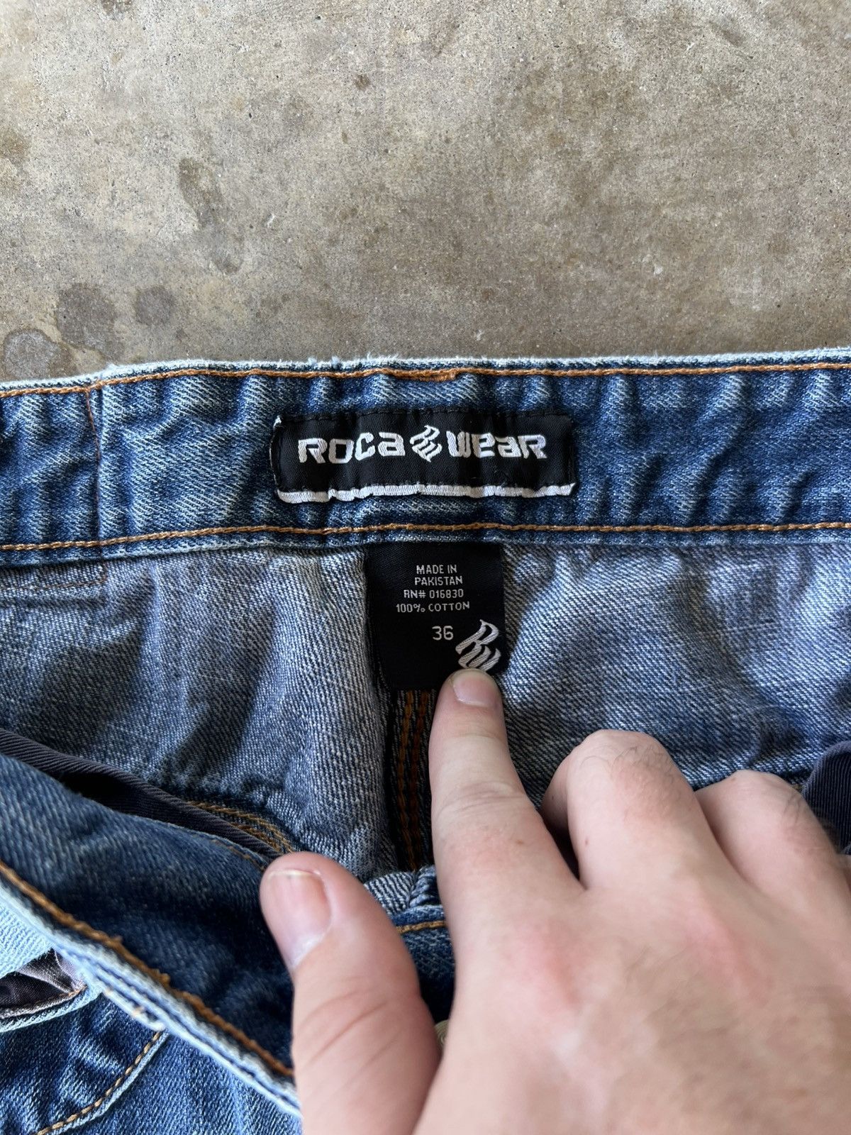 Rocawear Vintage Y2K Core Roca Wear Wide Leg Black Baggy Jeans Size US 36 / EU 52 - 2 Thumbnail