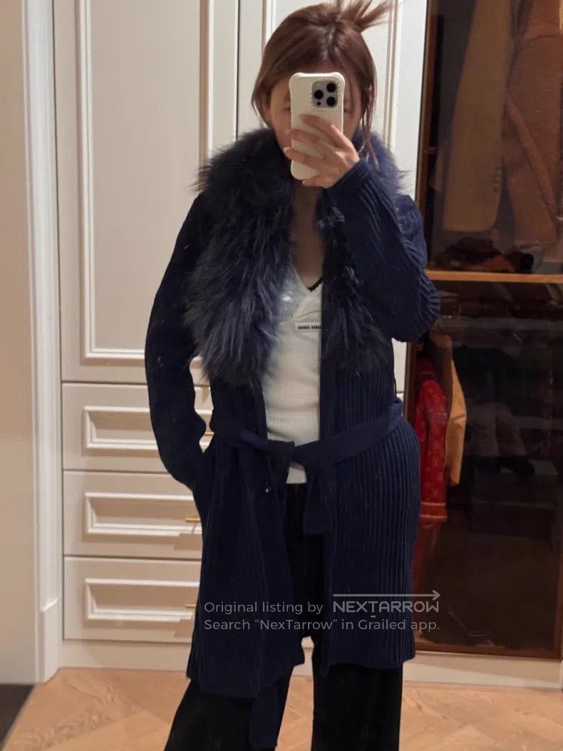 Versace Versace Blue wool blend coat Size XS / US 0-2 / IT 36-38 - 6 Thumbnail