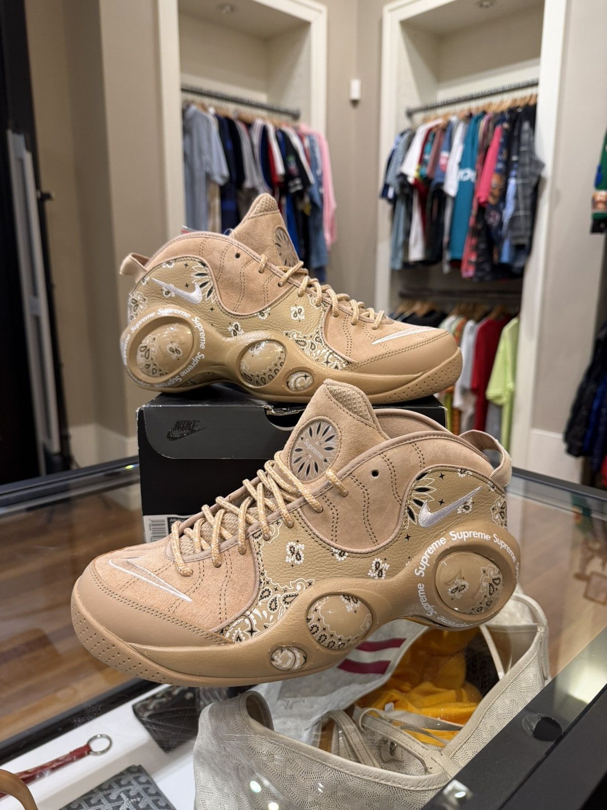 Nike × Supreme Nike Air Zoom Flight 95 SP ‘Supreme Wheat’ Size US 10.5 / EU 43-44 - 3 Thumbnail