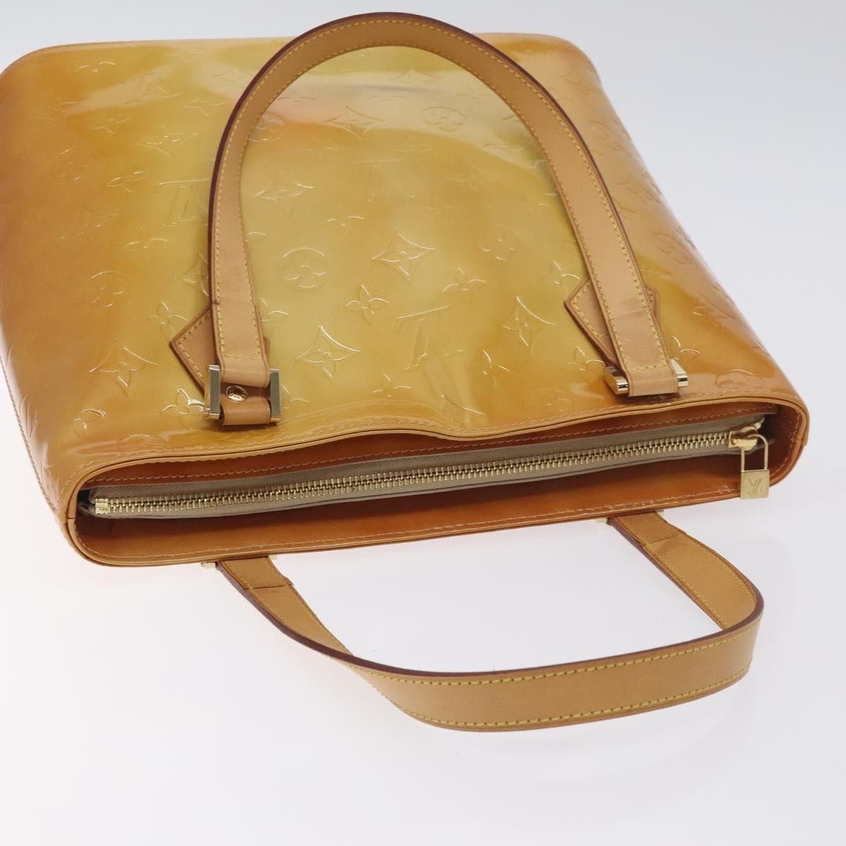 Louis Vuitton LOUIS VUITTON Monogram Vernis Houston Hand Bag Beige M91004 Size ONE SIZE - 6 Thumbnail