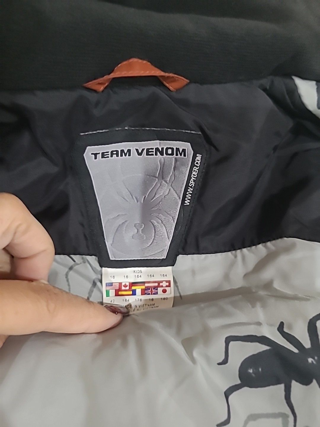 Spyder SPYDER Hooded Ski Jacket Toddler Size S Orange Silver Size US M / EU 48-50 / 2 - 8 Thumbnail
