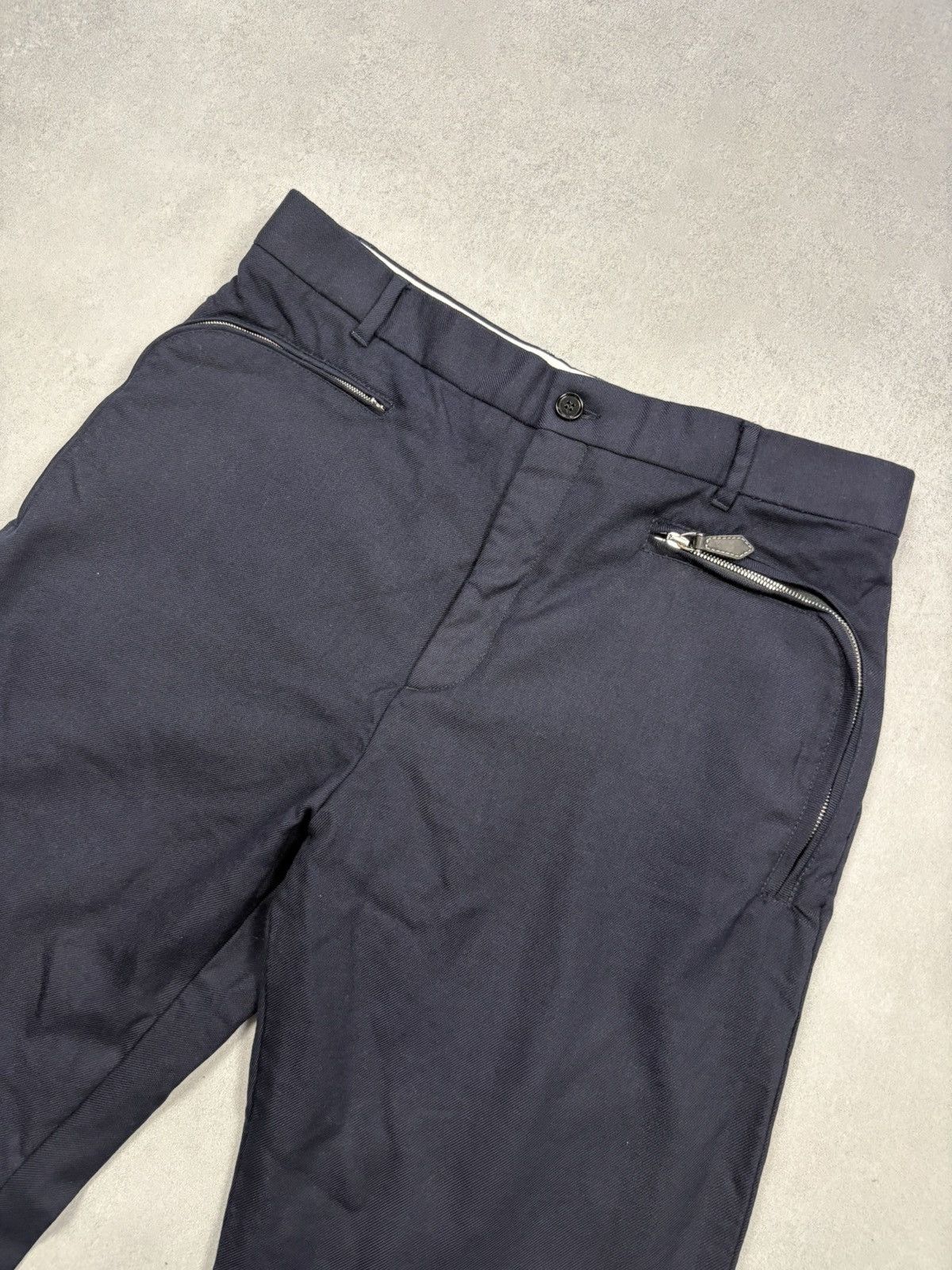 Burberry Burberry Avant-Garde Wool Trousers Curved Pockets Raw Hem 50 Size US 34 / EU 50 - 3 Thumbnail