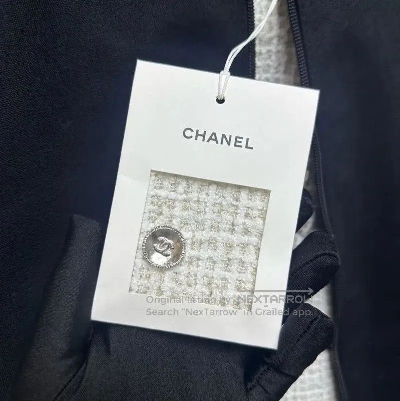 Chanel Chanel White Cotton Long Sleeve Cardigan . Size XL / US 12-14 / IT 48-50 - 3 Thumbnail