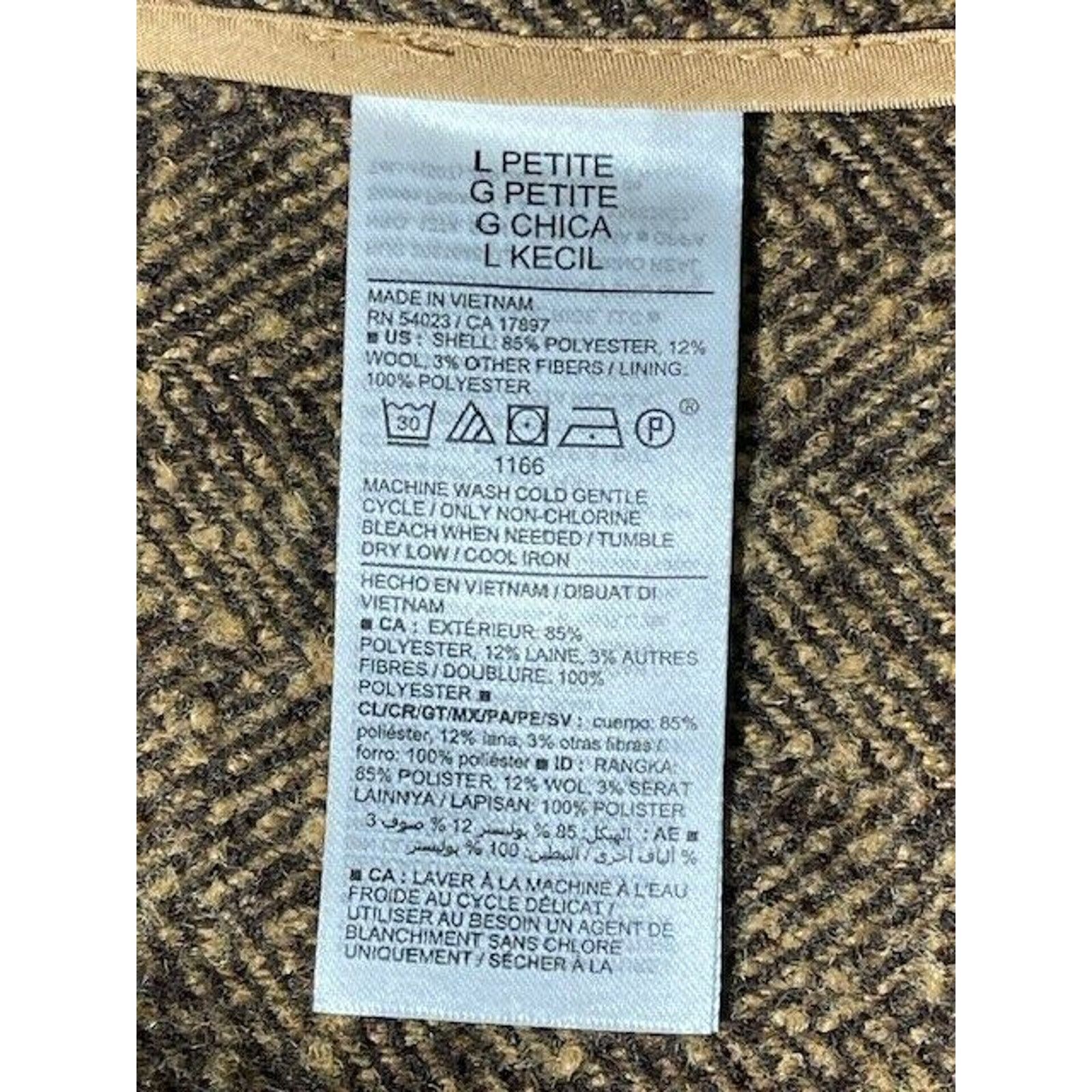Old Navy Old Navy Blazer Womens L Petite Tweed Single Breasted Wool Size L / US 10 / IT 46 - 7 Thumbnail