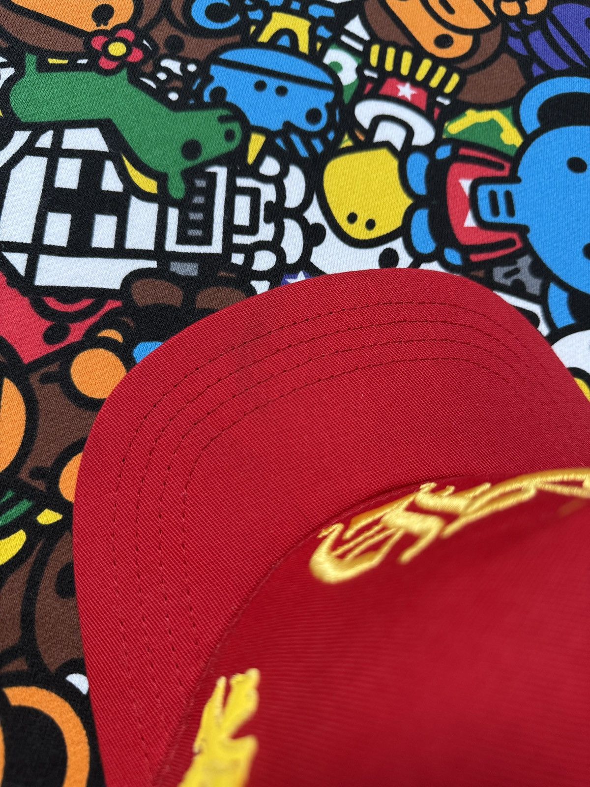 Chrome Hearts Chrome Hearts Red Embroidered Cross Patches Snapback Hat Size ONE SIZE - 12 Thumbnail