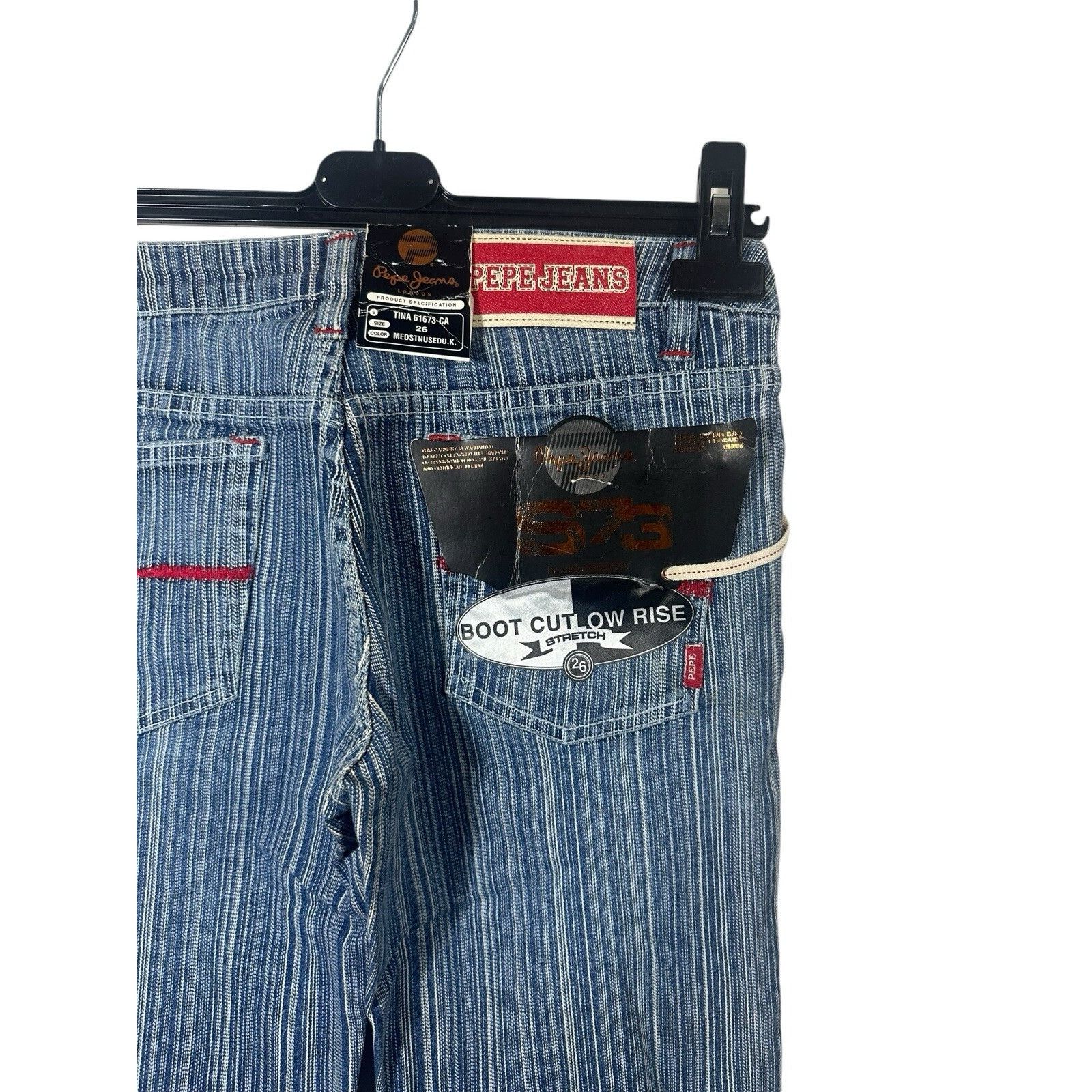Pepe Jeans Vintage Pepe London Jeans US Size 26 Low Rise Flare Embroide Size 26" / US 2 / IT 38 - 4 Thumbnail