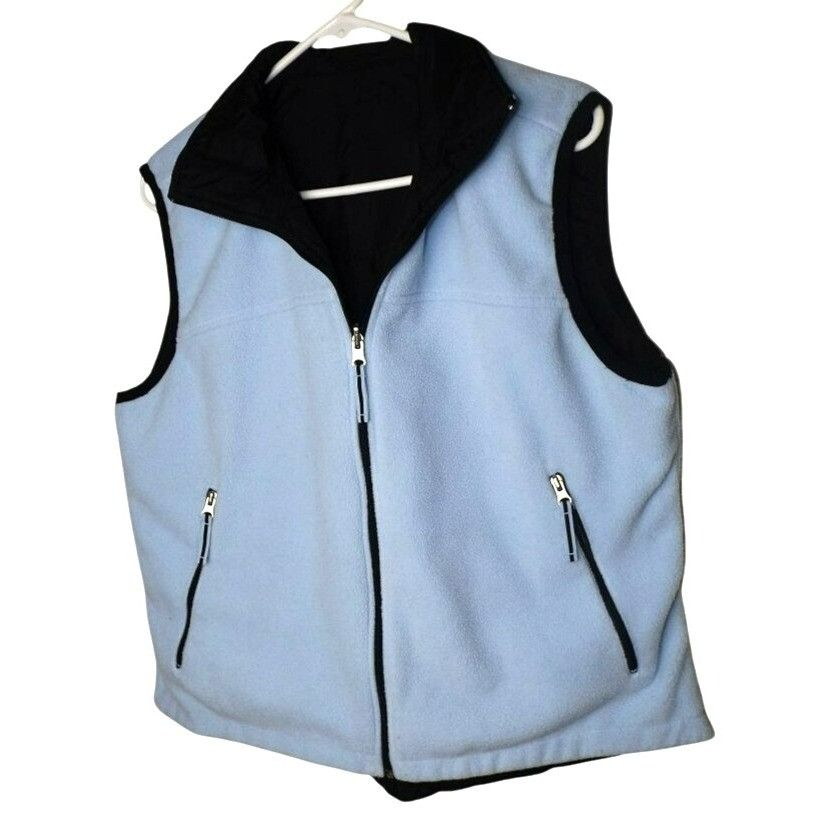Other Womans Fleece Vest Athletic Works Reversible Black Blue Size Size XL / US 12-14 / IT 48-50 - 2 Thumbnail