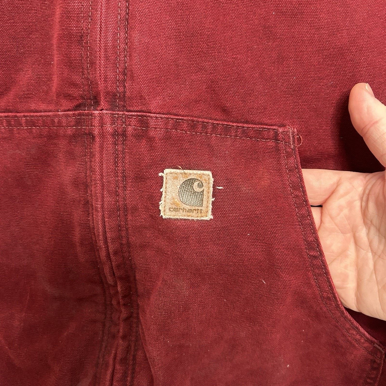 Carhartt Vintage Carhartt Hooded Active Jacket “Crimson Red” J130 CRI Size US L / EU 52-54 / 3 - 6 Thumbnail