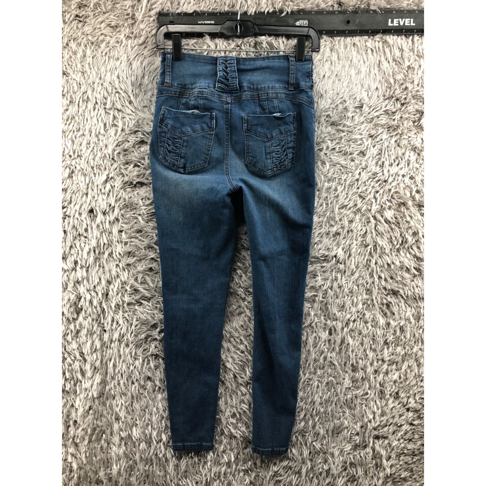 Shein Shein Jeans Women Size 4 High Rise Skinny 27in Blue Denim 5-Pocket Regular Stretch Medium Wash Size 27" / US 4 / IT 40 - 6 Thumbnail