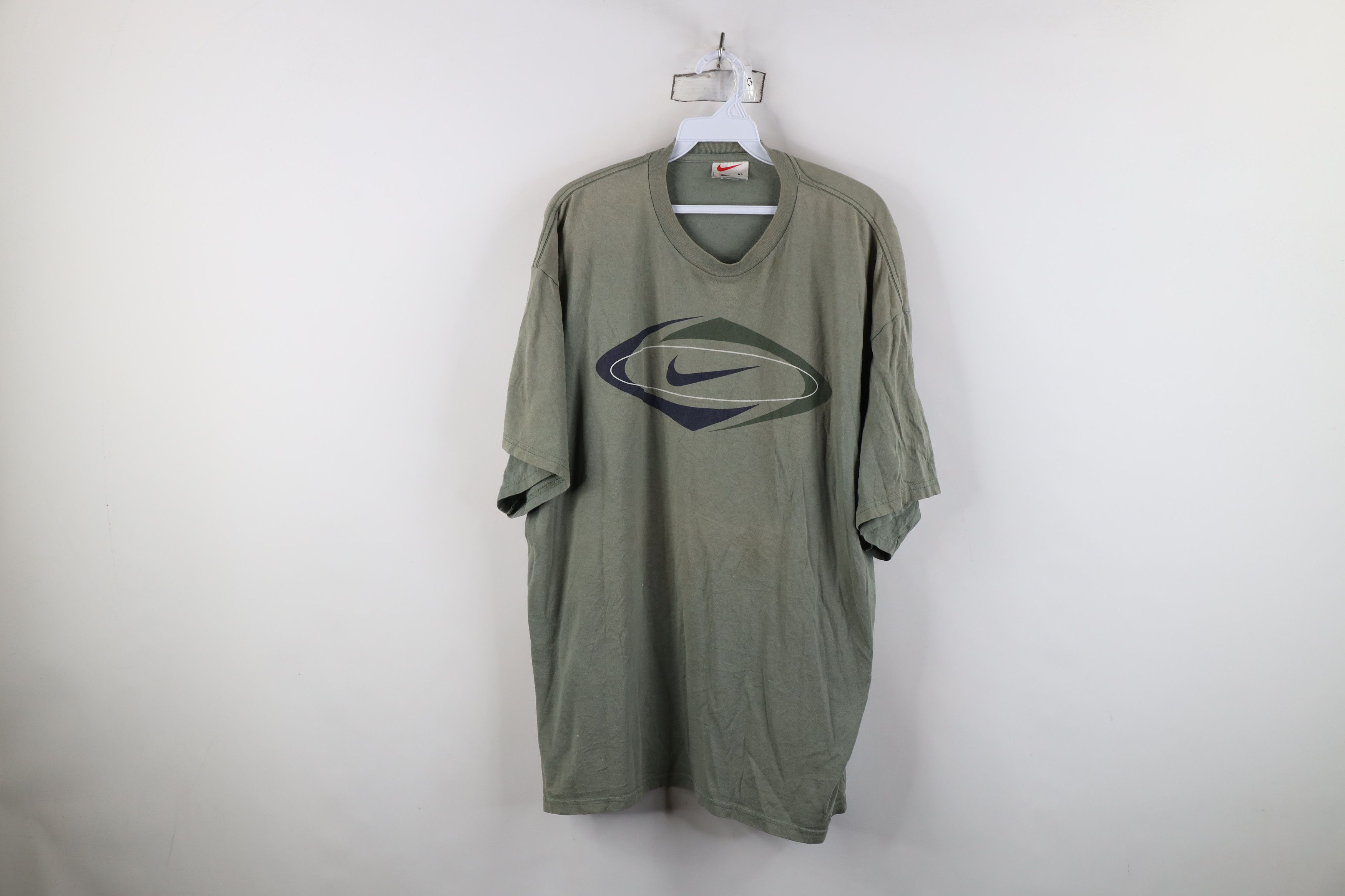 Nike Vintage 90s Nike Center Swoosh Short Sleeve T-Shirt Green Size US XL / EU 56 / 4 - 1 Thumbnail