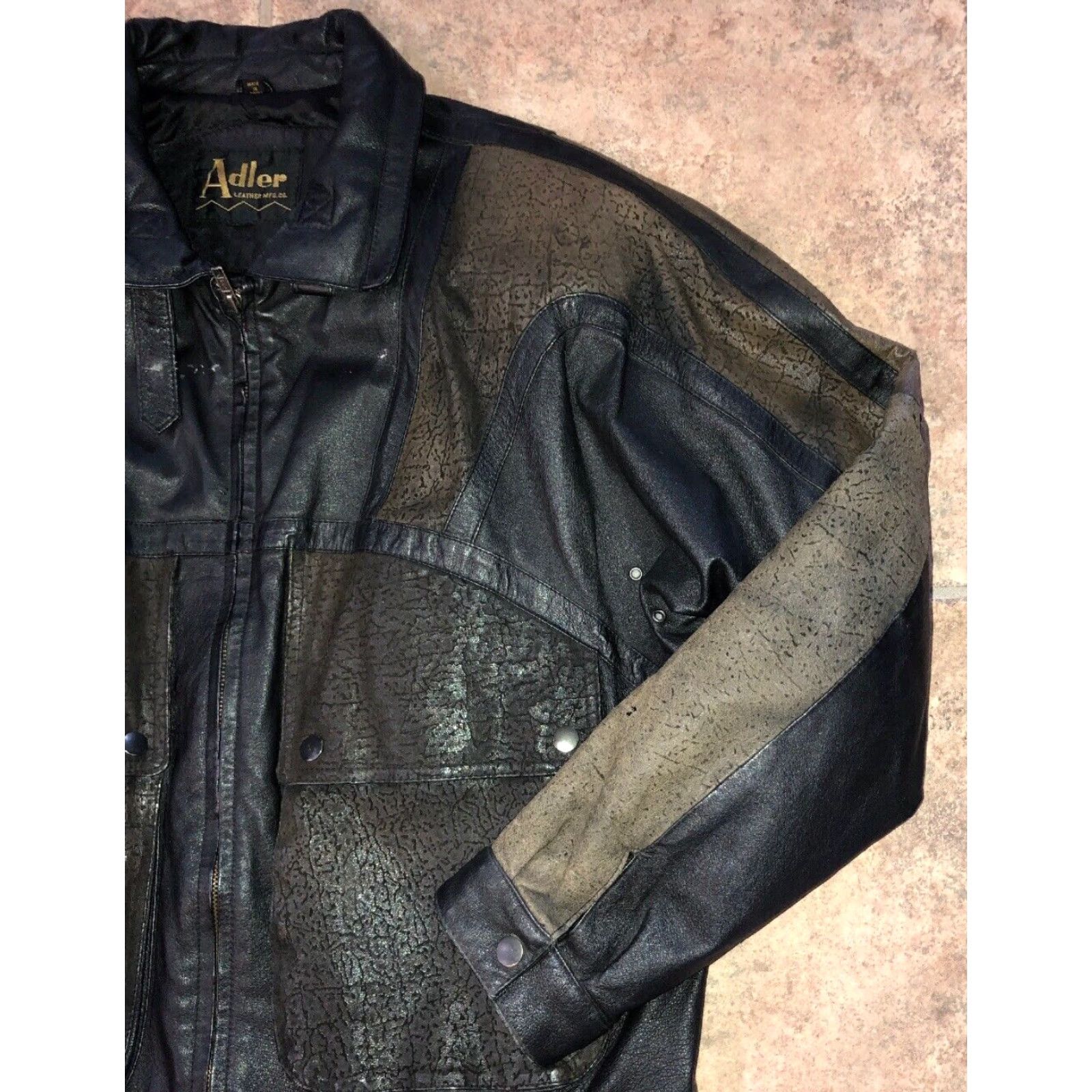 Vintage VINTAGE Adler Leather Jacket Men Full Zip Casual Outer Shell Size L Black Size US L / EU 52-54 / 3 - 2 Thumbnail