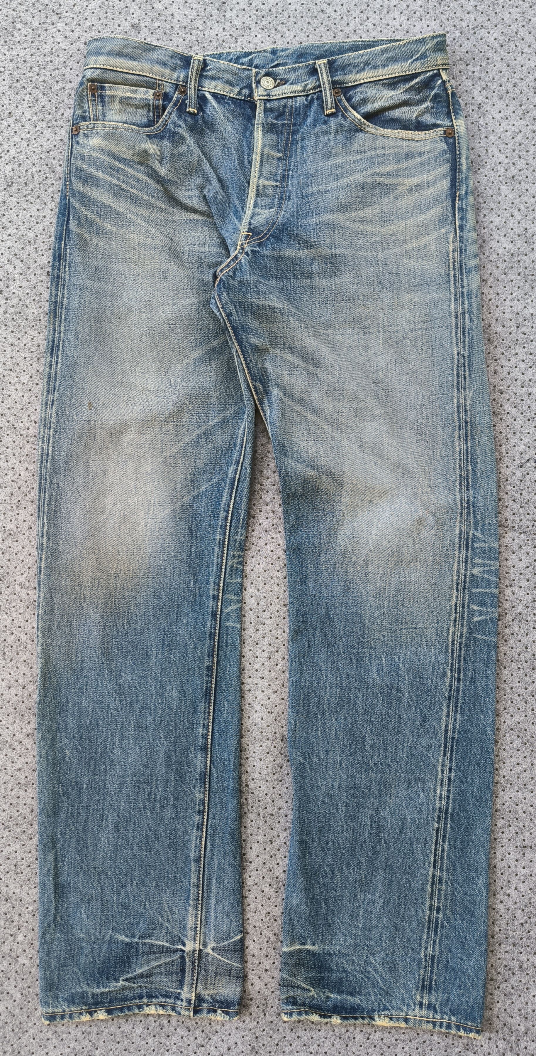 Japanese Brand MABO International distressed selvedge jeans Size US 33 - 1 Thumbnail