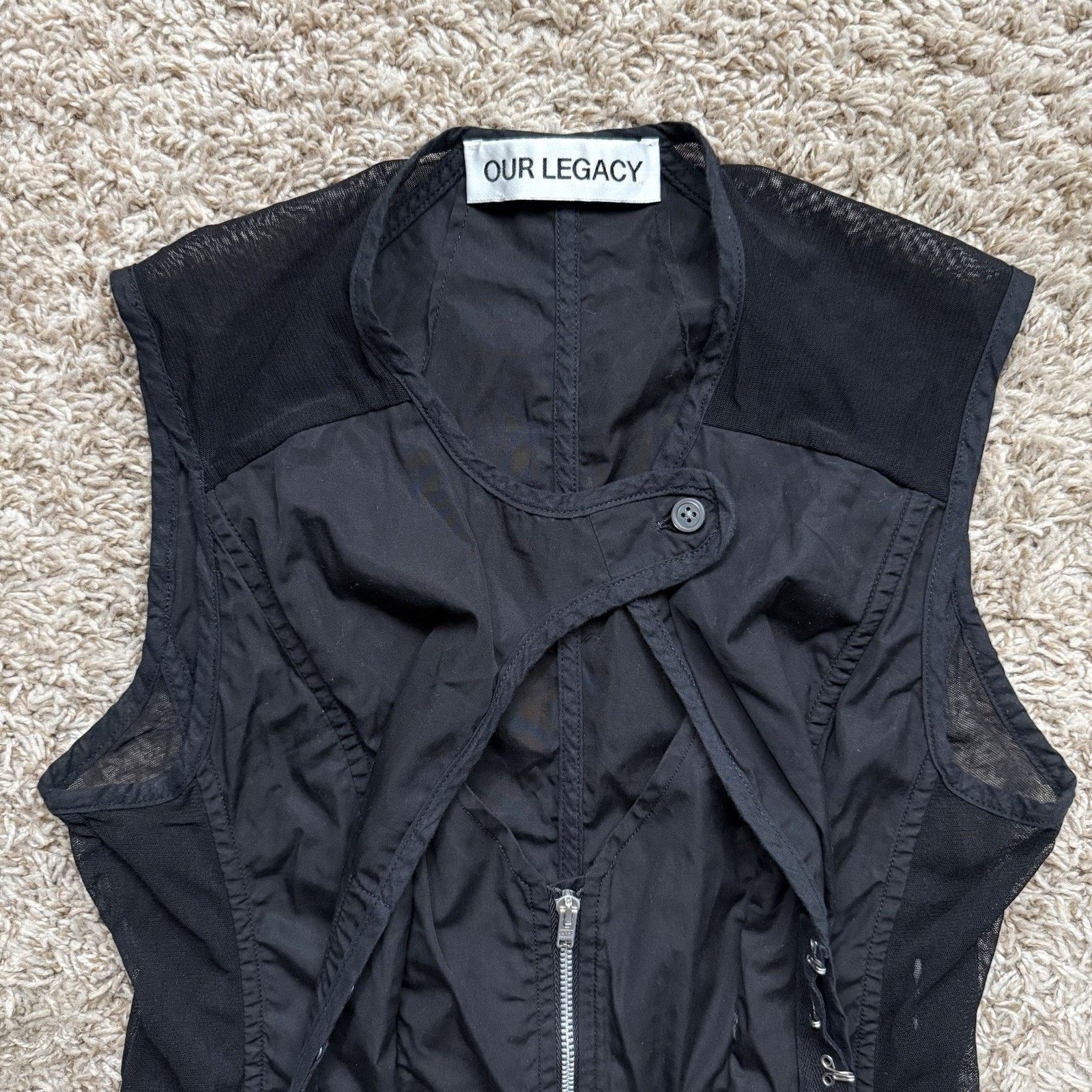 Our Legacy $420 Our Legacy Corset Vest Black All Day Poplin Size M Size M / US 6-8 / IT 42-44 - 3 Thumbnail