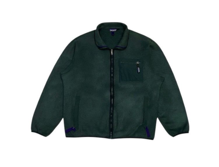 Patagonia Vintage 90s Patagonia Green Full Zip Synchilla Fleece Jacket Size US XL / EU 56 / 4 - 1 Thumbnail