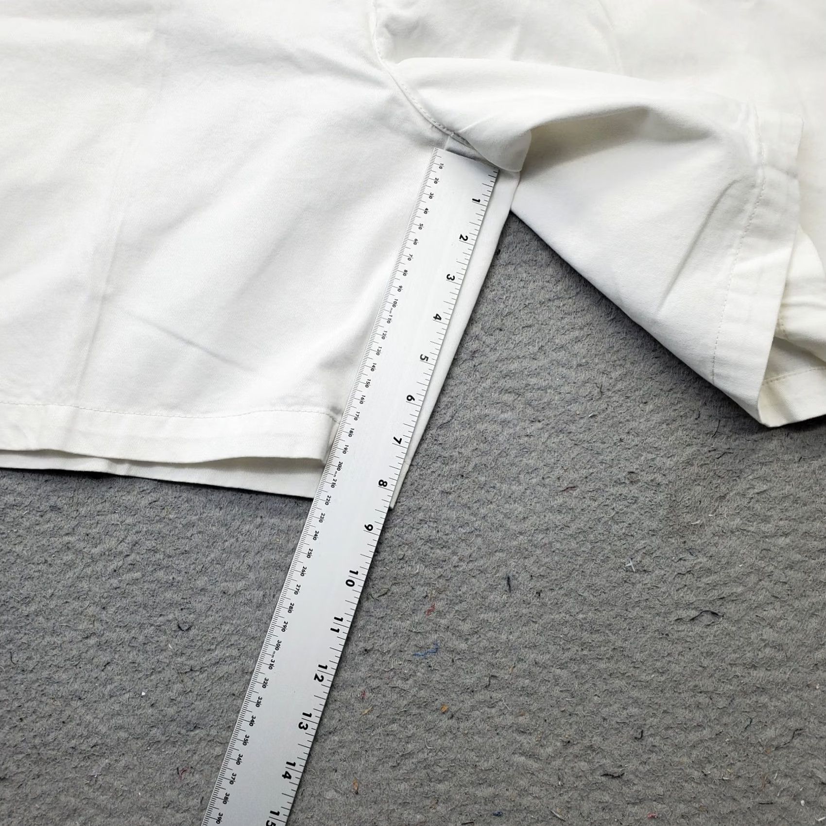 Izod IZOD Mens 42 White Chino Shorts Regular Flat Front Slash Pocket Size US 42 / EU 58 - 5 Thumbnail