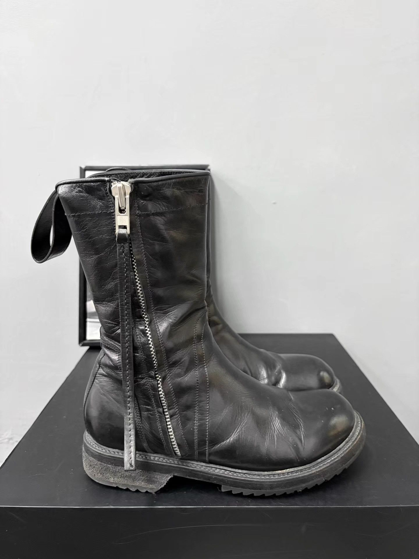Rick Owens Rick Owens Mainline Women's Leather High Boots K34 Size US 7 / IT 37 - 4 Thumbnail