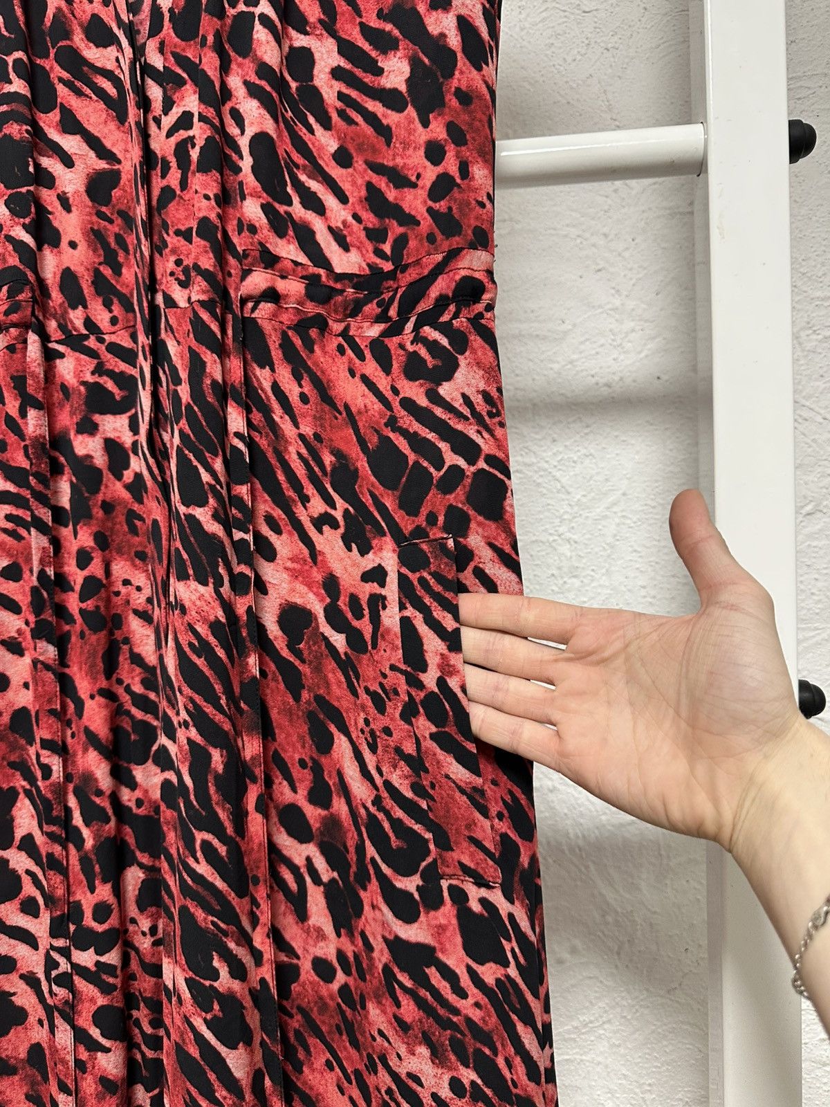 Allsaints × Dior AllSaints Red Leopard Print Dress size XS Size XS / US 0-2 / IT 36-38 - 4 Thumbnail
