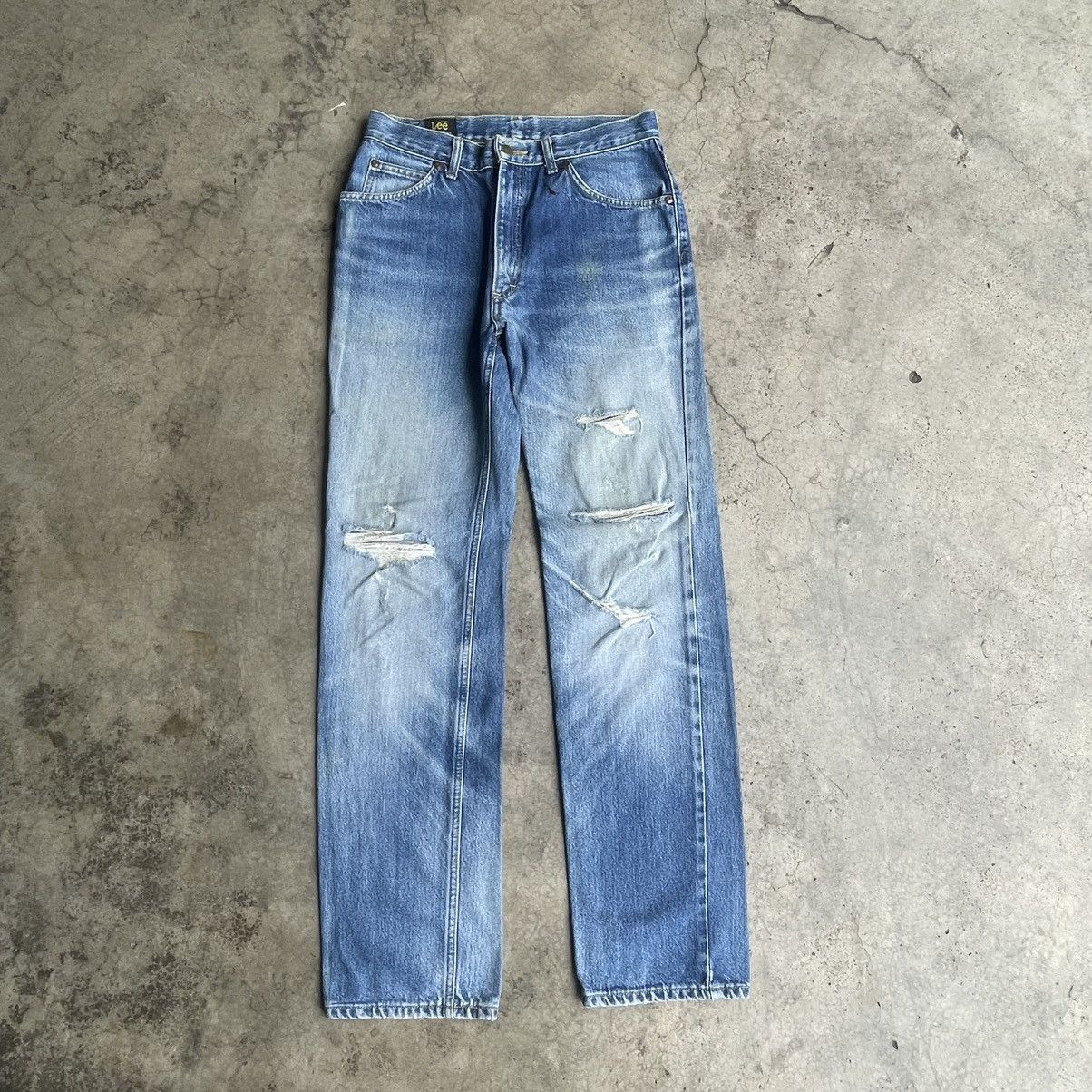 🔥Vintage Lee Stoned Washed Ripped Distress Denim Jeans