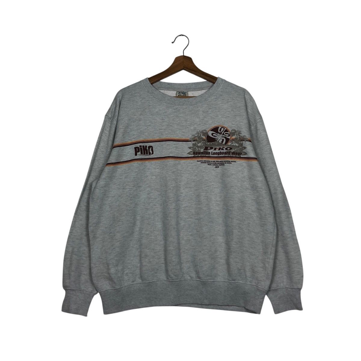Japanese Brand × Vintage 📌Vintage Sweatshirt Piko Hawaii Design Big Logo Size US L / EU 52-54 / 3 - 2 Thumbnail
