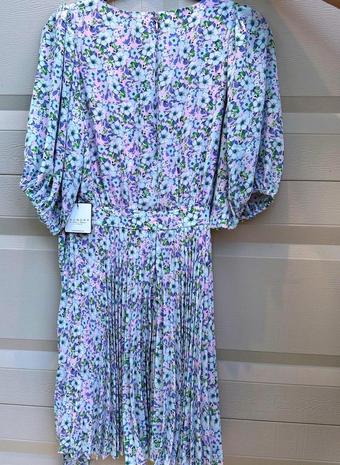 Designer Charming Floral Wrap Dress by Laundry - Size 10 Size L / US 10 / IT 46 - 2 Thumbnail