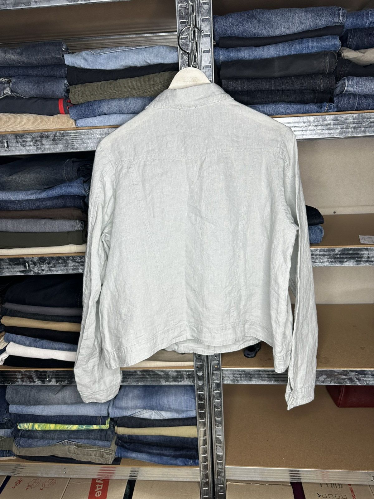 Rundholz Rundholz Black Label Light Grey 100% Linen Jacket Size L Size L / US 10 / IT 46 - 2 Thumbnail