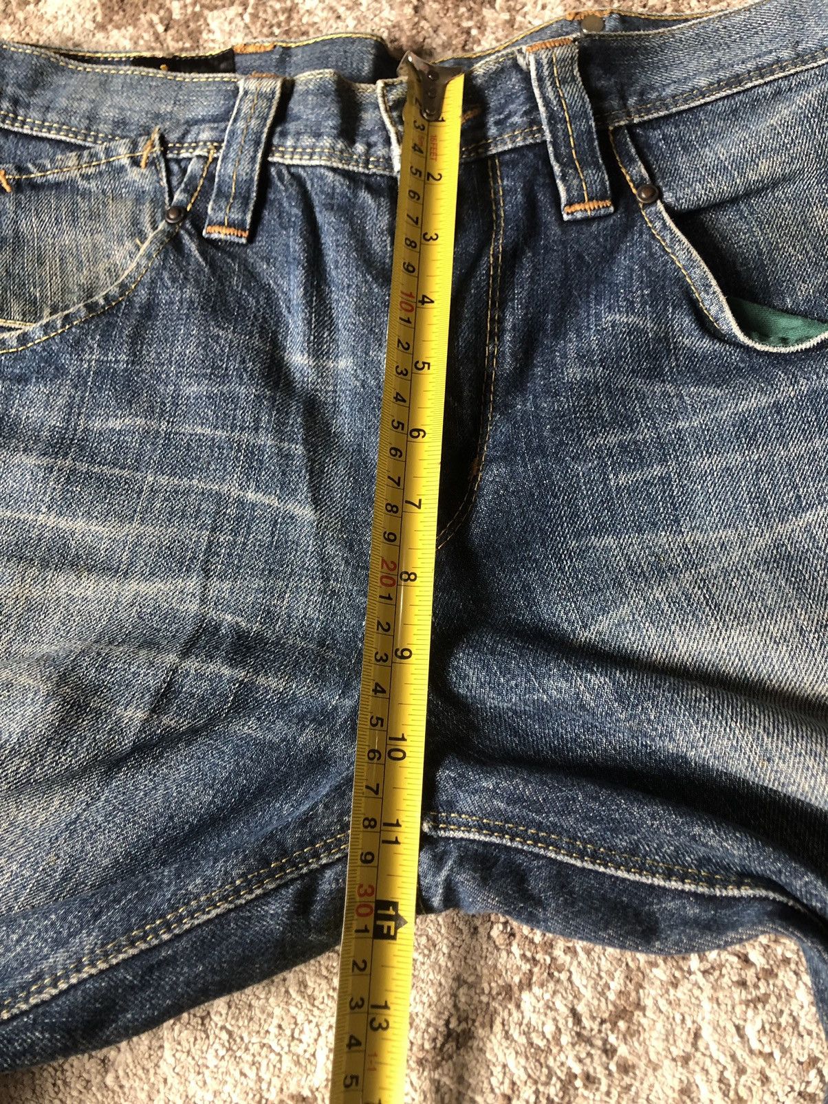 Jean Baggy Jeans Vintage Lee Rider half Selvedge Jeans Size US 32 / EU 48 - 15 Thumbnail