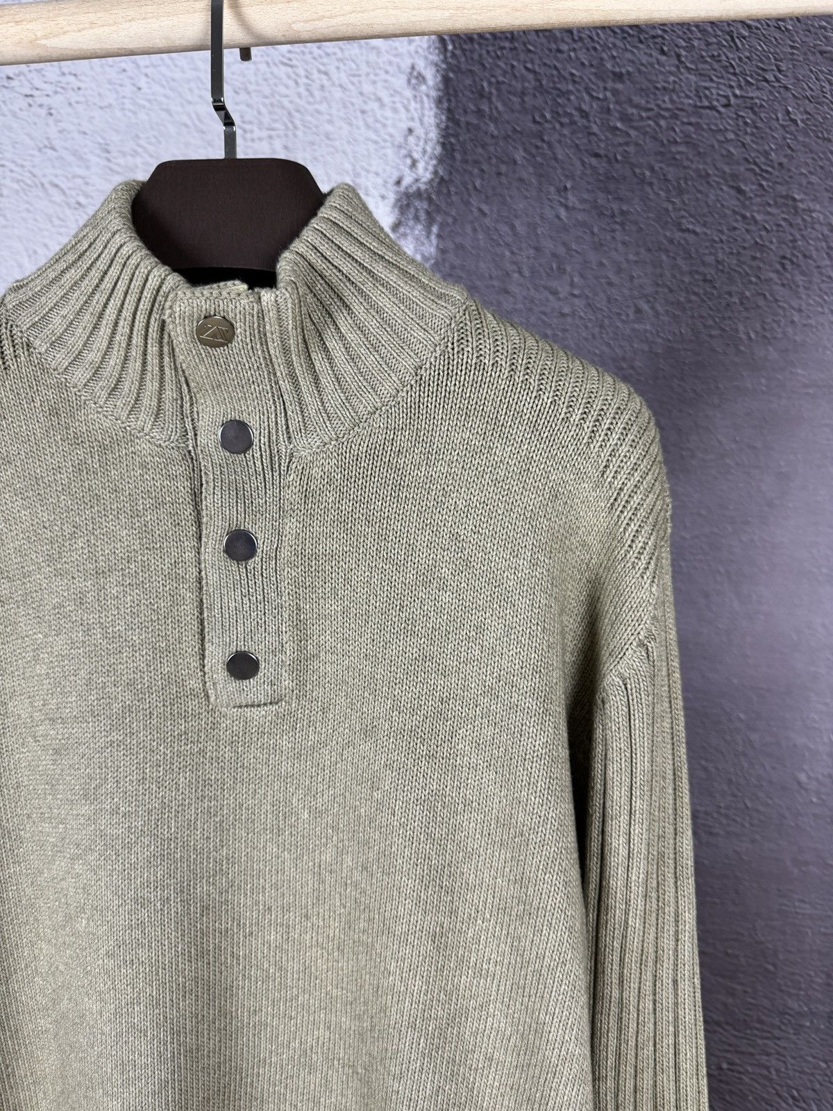 Ermenegildo Zegna Zegna Sport beige cotton cashmere half button down sweater Size US XXL / EU 58 / 5 - 4 Thumbnail