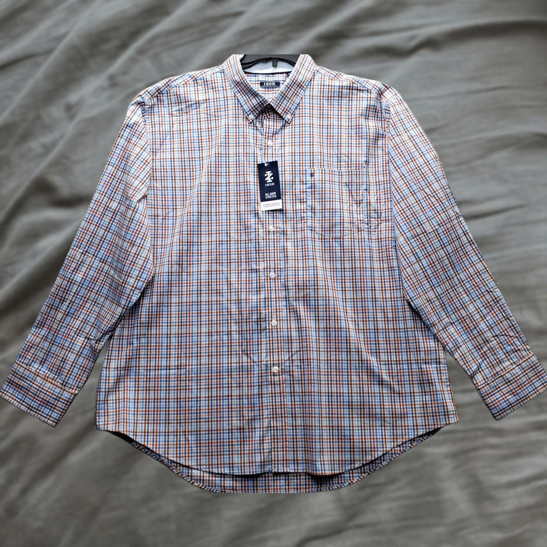 Izod IZOD Shirt Mens XXL Multi Plaid All Over Stretch Comfort Performance Button-Down Shirt Mens XXL Plaid IZOD Size US XXL / EU 58 / 5 - 1 Thumbnail