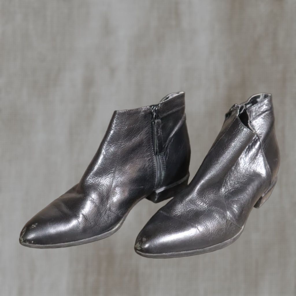 Nine West Nine West Leather Boot Black Boots Pointed Toe Wedge Women's Size 6M Vintage No Size US 6 / IT 36 - 1 Thumbnail
