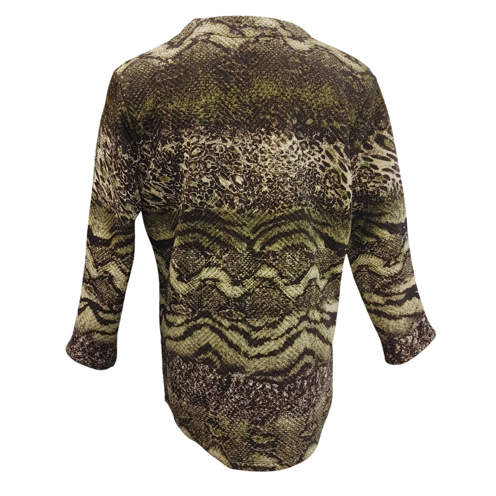 Other Peck & Peck Womens M Brown/Gold Open Front Cardigan Size M / US 6-8 / IT 42-44 - 2 Thumbnail