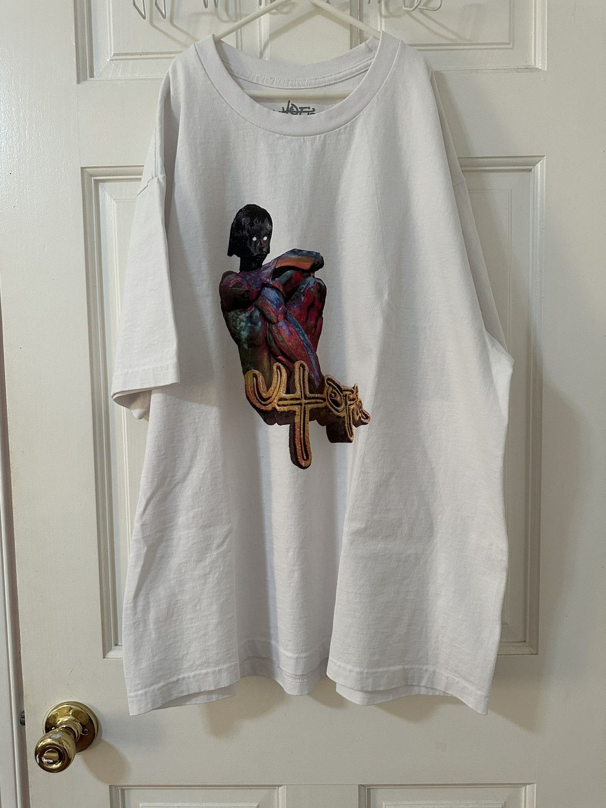 image of Travis Scott Utopia Shirt in White, Men's (Size XL)