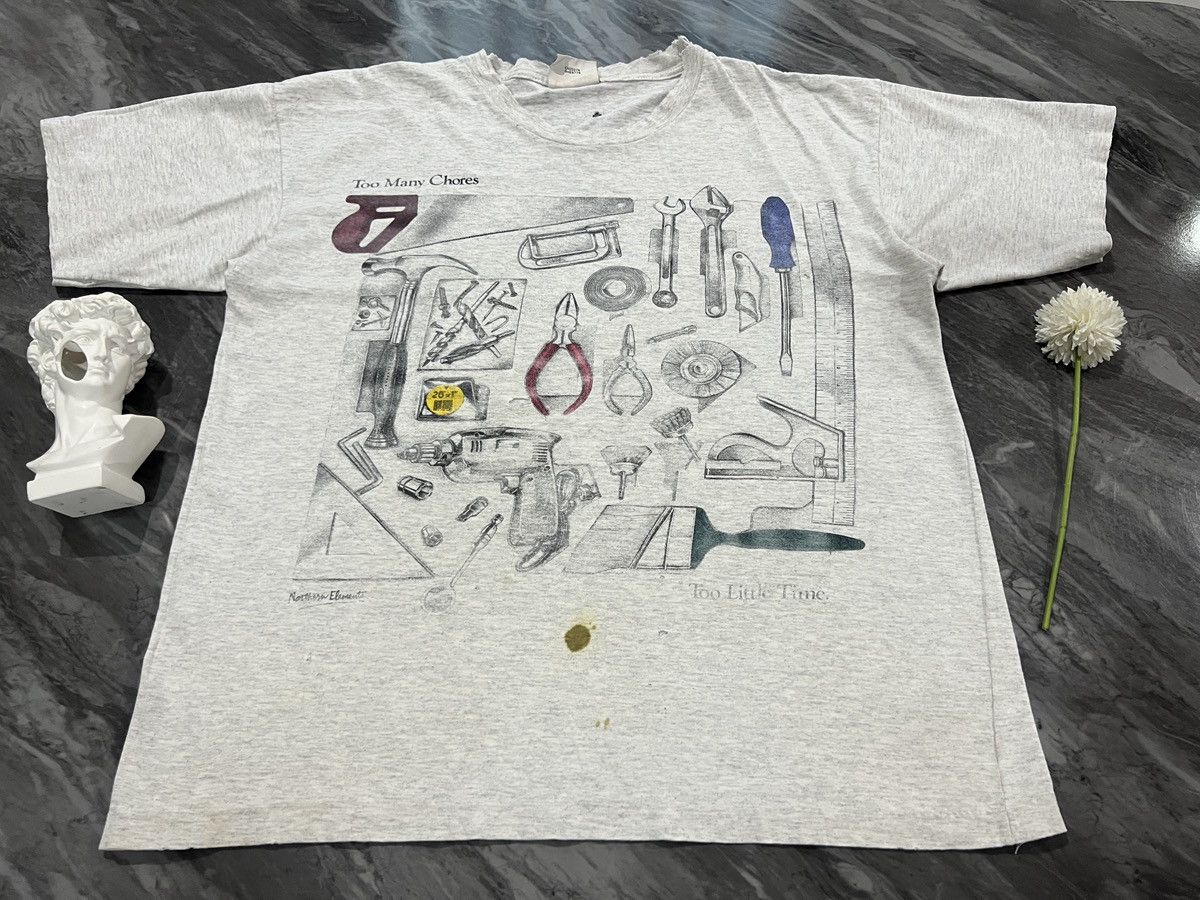 Vintage Northern Element : Too Many Chores Tool Too Little Time Size US XL / EU 56 / 4 - 3 Thumbnail