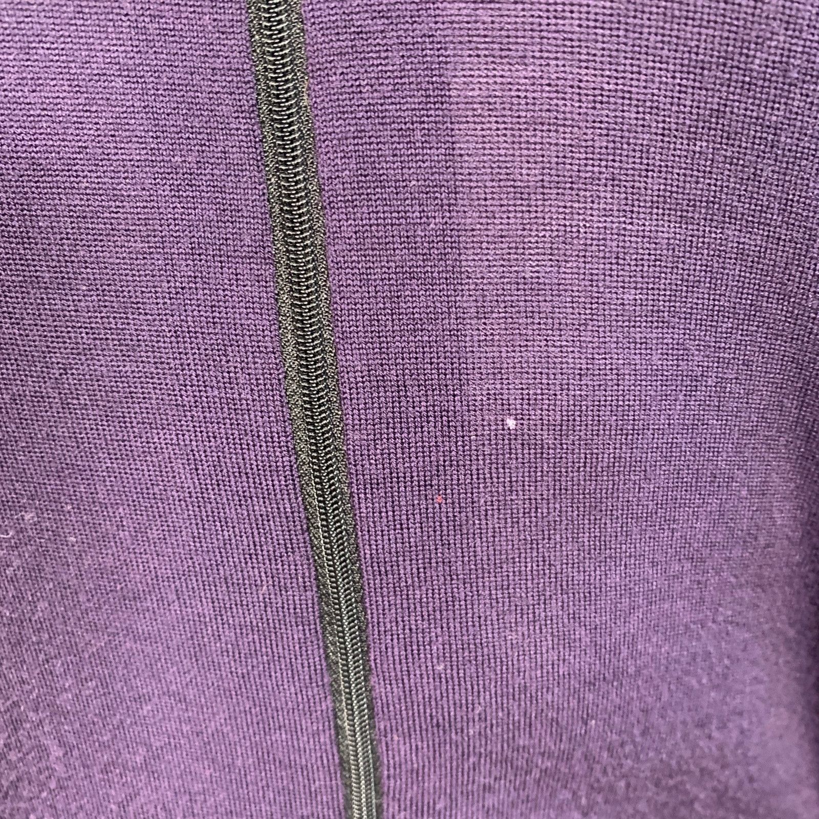 Paul Smith PAUL SMITH Size M Purple Merino Wool Zip Up Cardigan Size US M / EU 48-50 / 2 - 6 Thumbnail