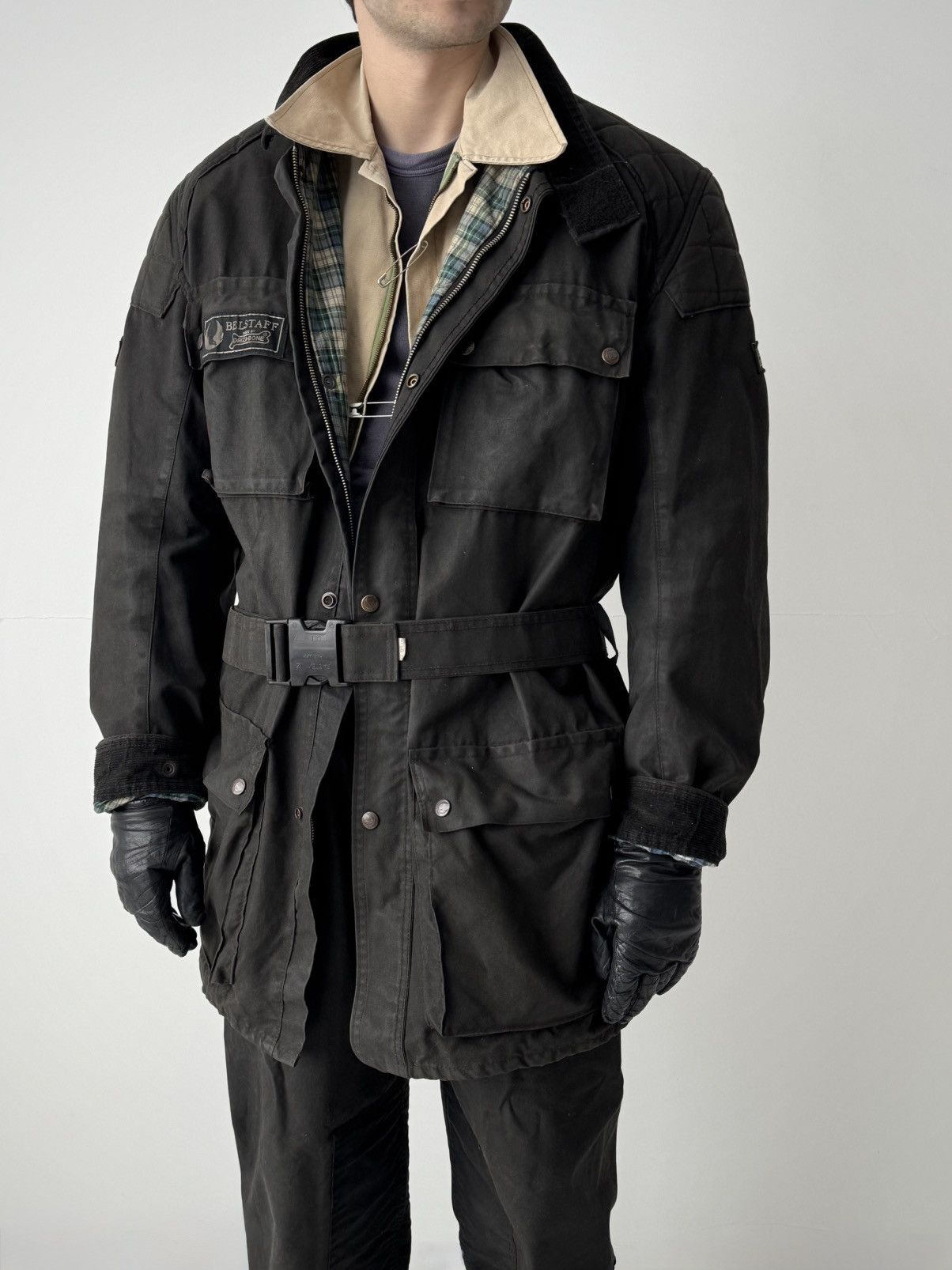 Belstaff Vintage 1990s Belstaff 'Driza-Bone' Trialmaster Waxed Suit Size US L / EU 52-54 / 3 - 2 Thumbnail
