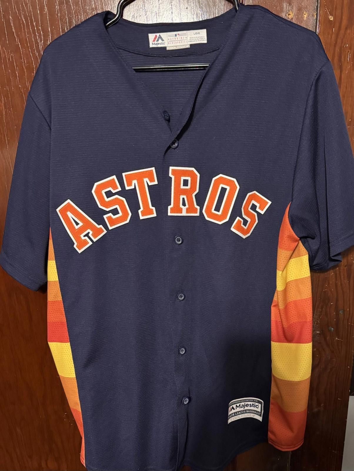 Majestic Houston Astros Majestic #2 Alex Bregman Jersey Men's L Blue Size ONE SIZE - 2 Thumbnail