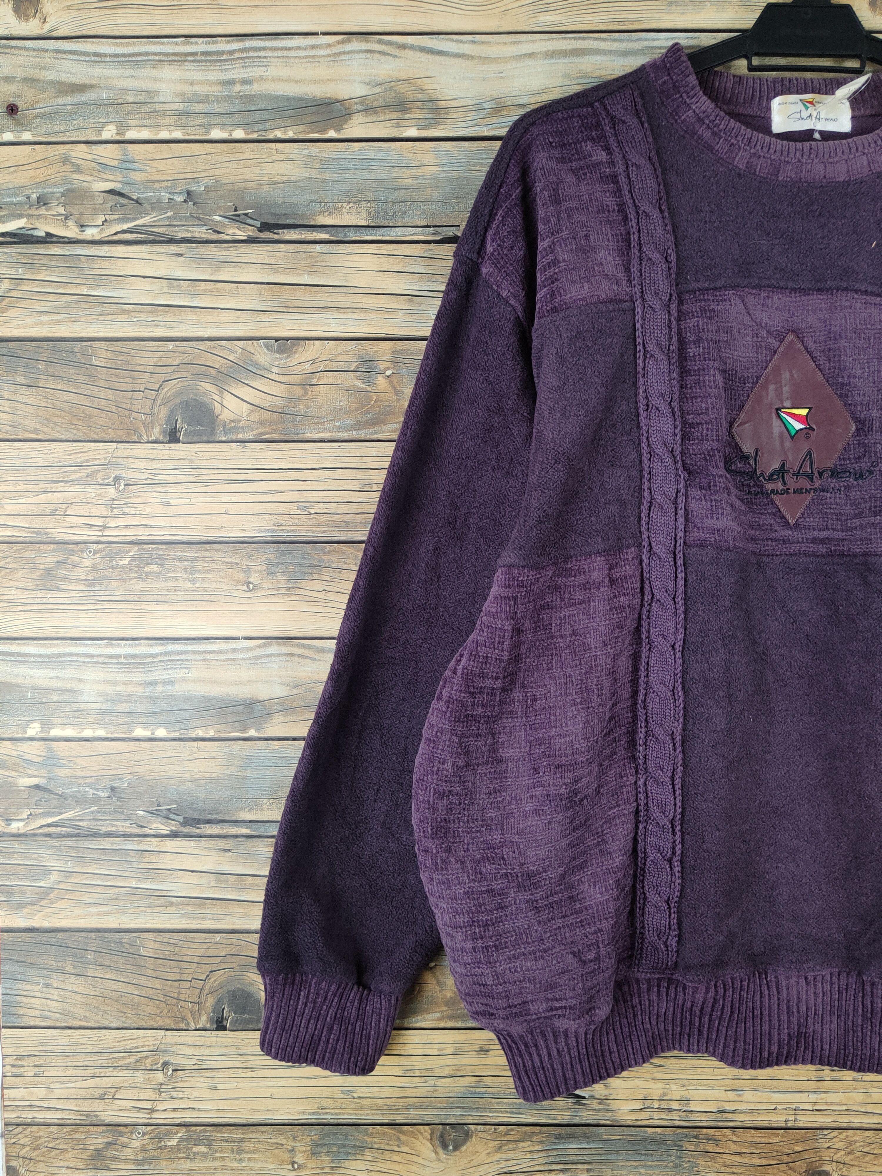 Japanese Brand × Vintage DL Short Arrow Purple Wool Sweatshirts #373 Size US L / EU 52-54 / 3 - 4 Thumbnail